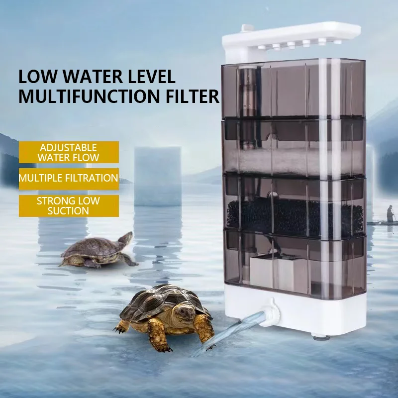 Fish Tank Filter - 3-In-1 حوض السمك هادئ الأسماك السلاحف