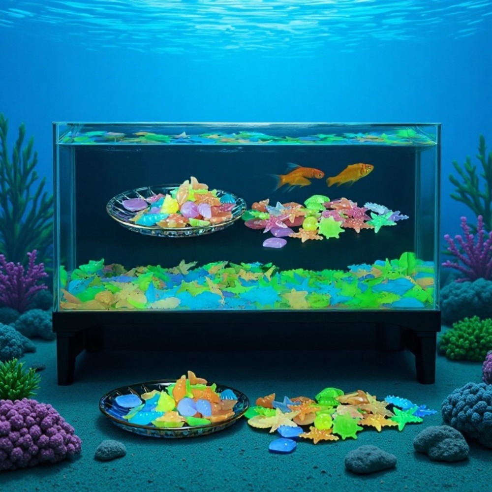 أحجار المحيط المضيئة، أصداف ال - مراجعة Aquarium Fish Items وسعره