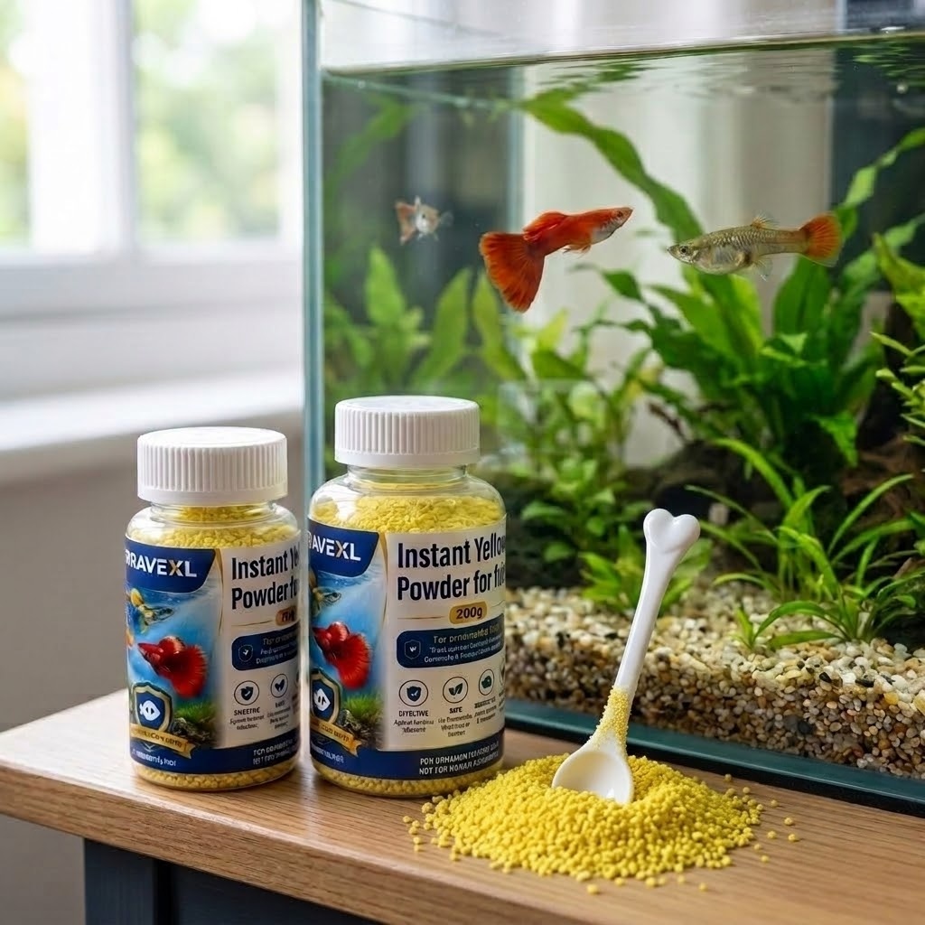 مسحوق أصفر فوري شامل لمشاكل ال - مراجعة Aquarium Fish Vitamin وسعره
