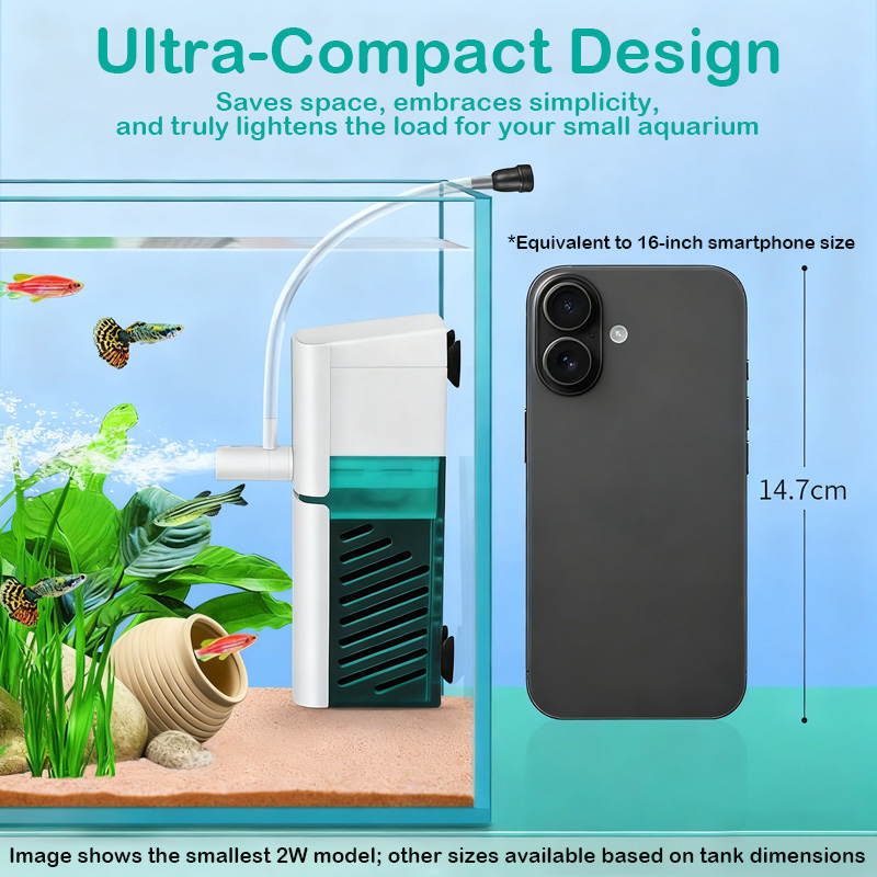 فلتر حوض السمك لتنقية وتدوير ا - مراجعة Fish Tank Filter وسعره