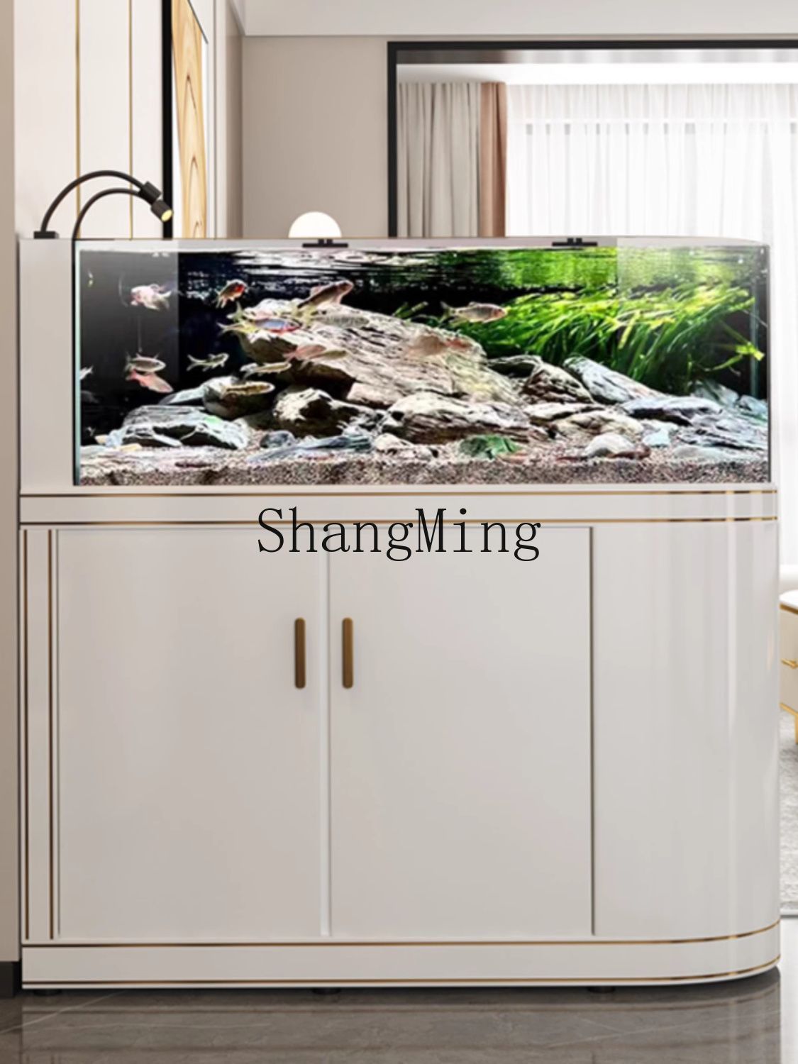 حوض أسماك زجاجي فاخر منحني الش - مراجعة Wild Aquarium Fish وسعره
