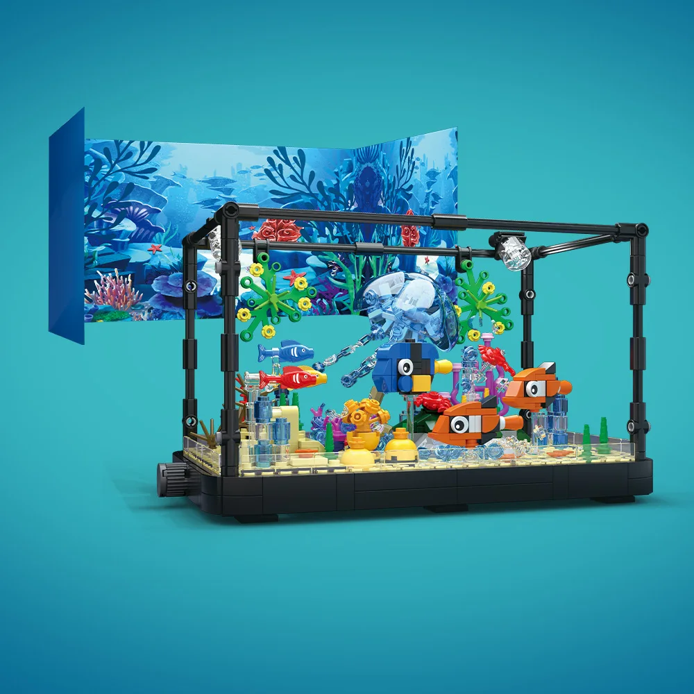 مجموعة مكعبات بناء حوض السمك م - مراجعة Aquarium Fish Farm وسعره