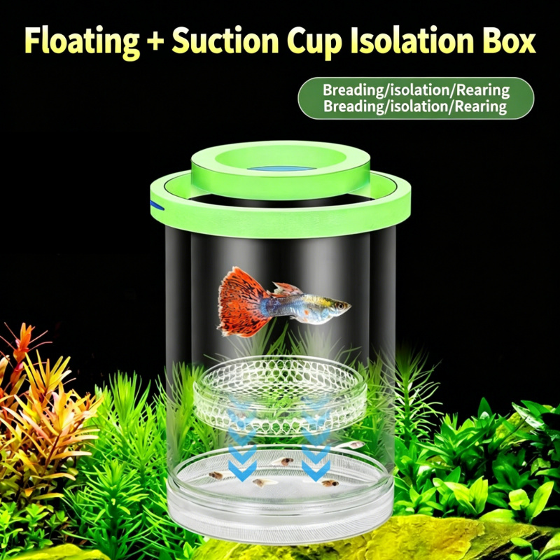 صندوق تفريخ شفاف عائم للأحواض  - مراجعة Fish Toy In Aquarium وسعره