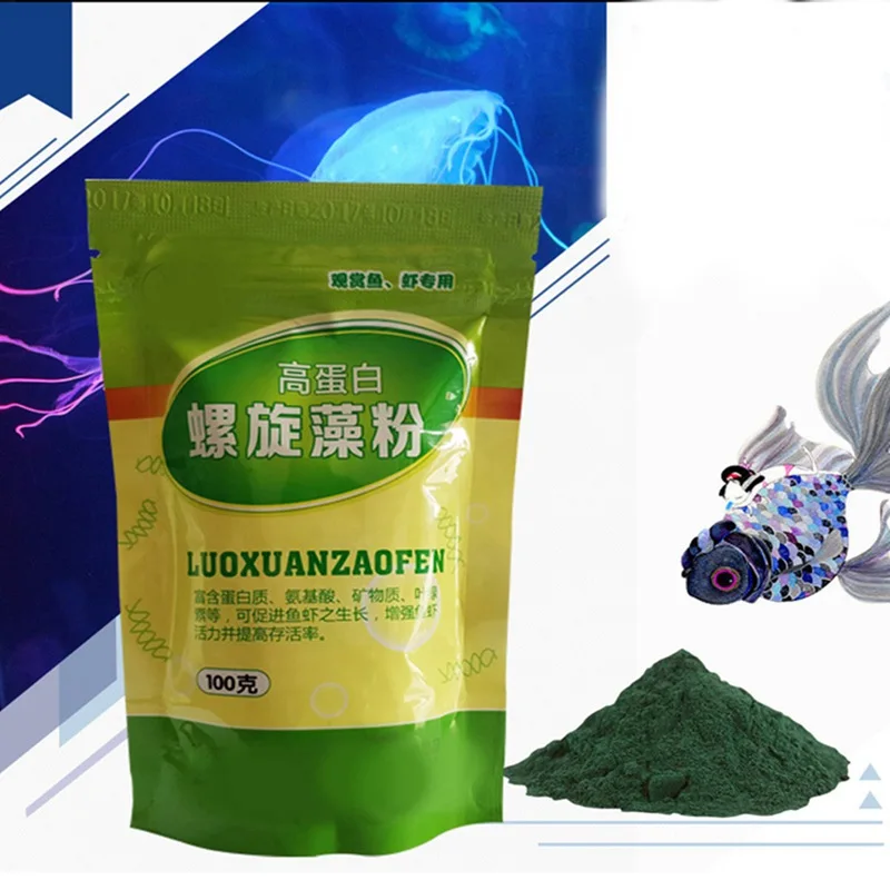 زجاجة مسحوق سبيرولينا، تغذية ا - مراجعة Aquarium Fish Vitamin وسعره